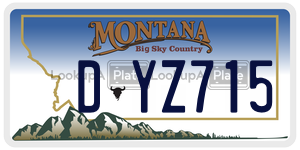DYZ715  license plate in MT