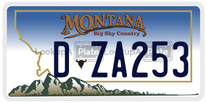 DZA253  license plate in MT