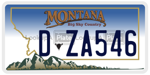 DZA546  license plate in MT