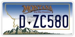 DZC580  license plate in MT