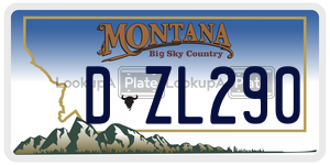 DZL290  license plate in MT