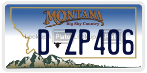 DZP406  license plate in MT