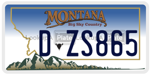 DZS865  license plate in MT