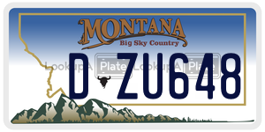 DZU648  license plate in MT