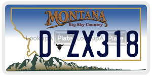 DZX318 license plate in Montana