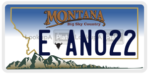 EAN022  license plate in MT