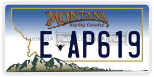EAP619  license plate in MT