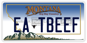 EATBEEF  license plate in MT
