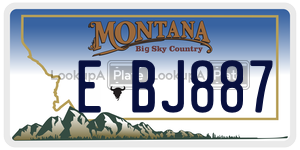 EBJ887  license plate in MT