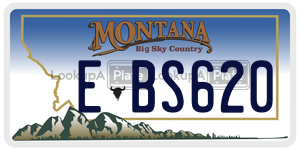 EBS620  license plate in MT