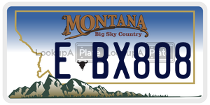 EBX808  license plate in MT