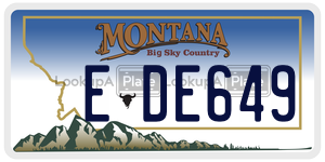EDE649  license plate in MT