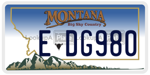 EDG980  license plate in MT