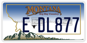 EDL877 license plate in Montana