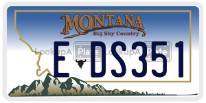 EDS351  license plate in MT