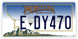 EDY470  license plate in MT