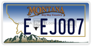 EEJ007  license plate in MT