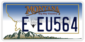 EEU564  license plate in MT
