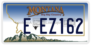 EEZ162 license plate in Montana