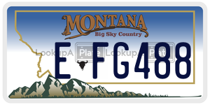 EFG488  license plate in MT
