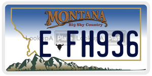 EFH936  license plate in MT