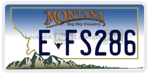EFS286  license plate in MT