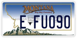 EFU090  license plate in MT