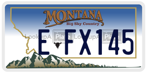 EFX145  license plate in MT