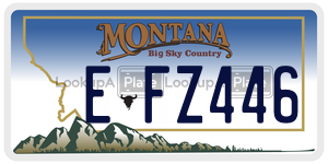 EFZ446 license plate in Montana