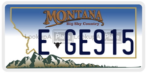 EGE915  license plate in MT