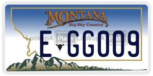 EGG009  license plate in MT