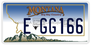 EGG166  license plate in MT