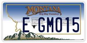 EGM015  license plate in MT