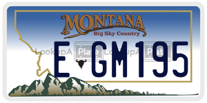 EGM195 license plate in Montana