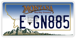EGN885  license plate in MT