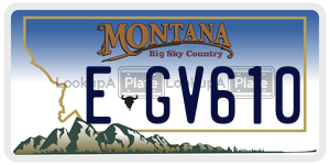 EGV610 license plate in Montana