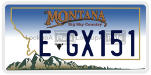 EGX151  license plate in MT