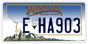 EHA903  license plate in MT