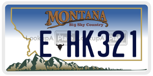 EHK321  license plate in MT