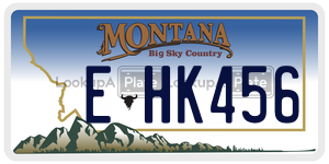 EHK456 license plate in Montana