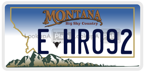 EHR092  license plate in MT