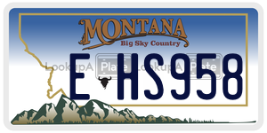 EHS958 license plate in Montana