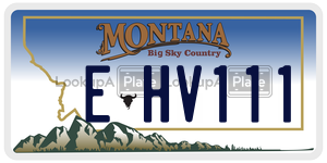EHV111 license plate in Montana