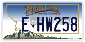 EHW258  license plate in MT