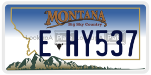 EHY537  license plate in MT