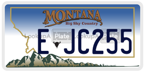 EJC255  license plate in MT