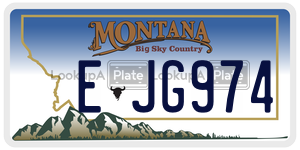 EJG974  license plate in MT