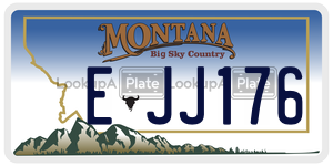 EJJ176  license plate in MT