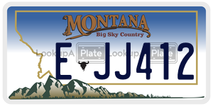 EJJ412  license plate in MT
