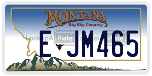 EJM465  license plate in MT